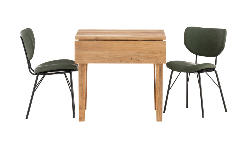 Colby Drop Leaf Table and 2 Jade Chairs